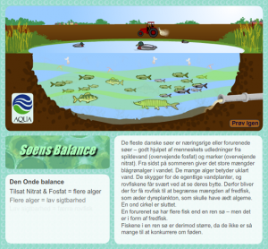 screenshot af grafisk design, illustration og animation af søers balance
