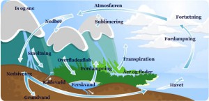 illustration af vandets kredsløb