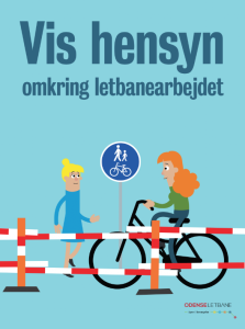 cyklist og fodgaenger